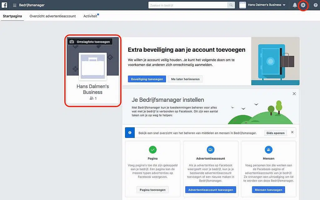 Bedrijfsmanager Facebook aanmaken Bedrijfsmanager Facebook aanmaken