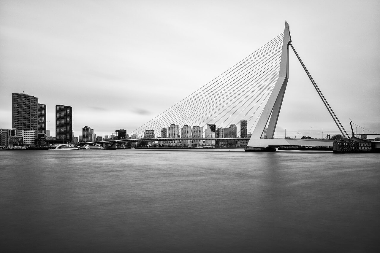 Landmark de Erasmus brug in Rotterdam.