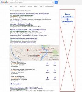 Advertenties in google