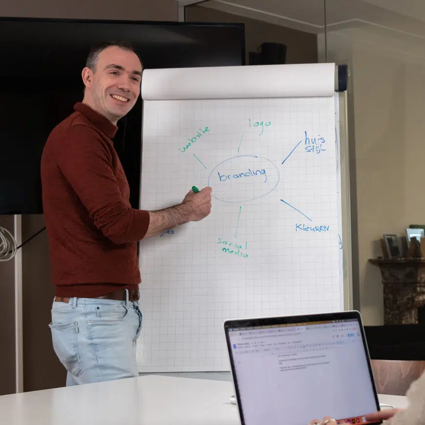 Designer branding presentatie rond
