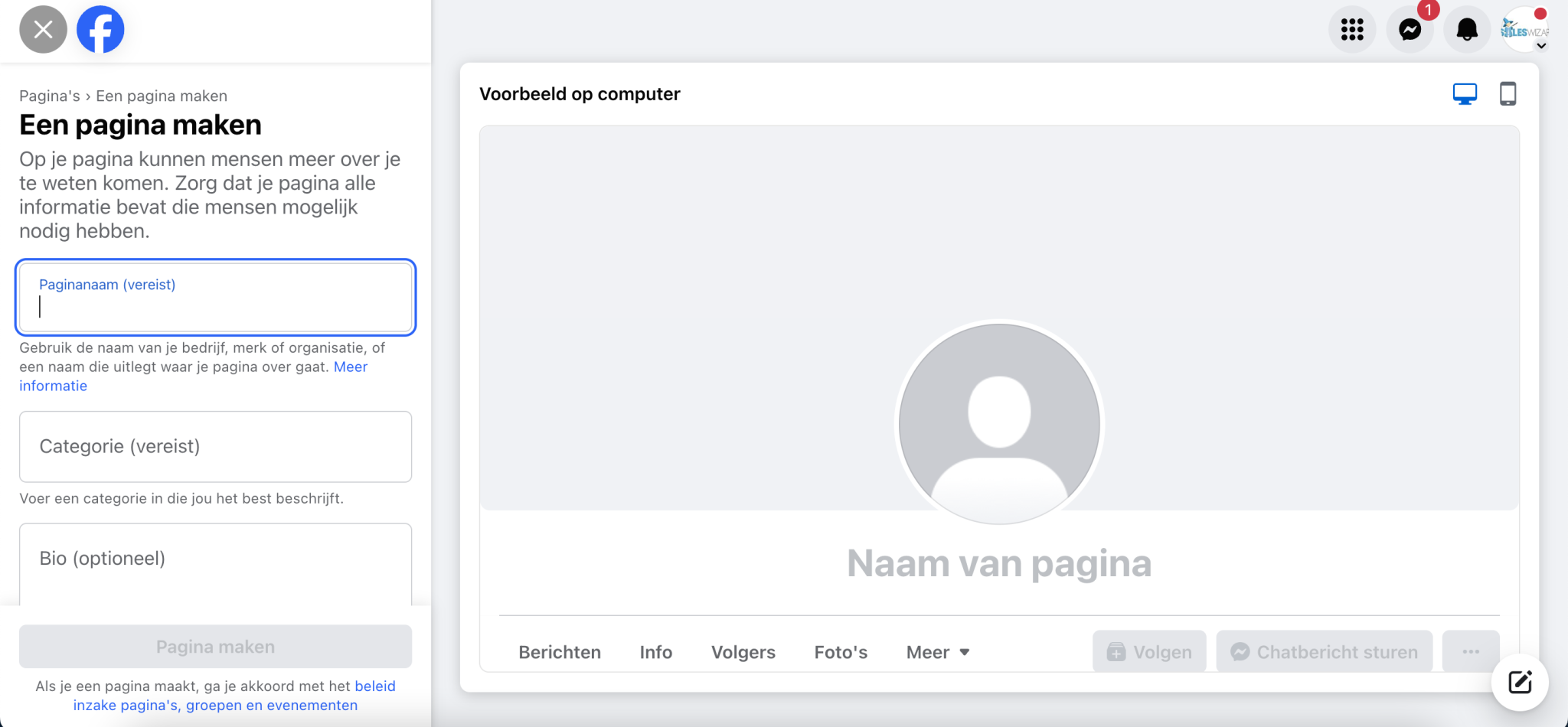 Saleswizard Facebook pagina